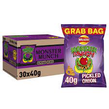 Walkers Monster Munch Pickled Onion Grab Bag 40g (30 Pack)