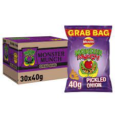 Walkers Monster Munch Pickled Onion Grab Bag 40g (35 Pack) £26.97