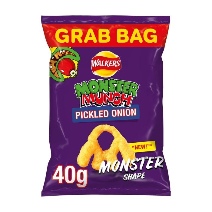 Walkers Monster Munch Pickled Onion Grab Bag 40g (35 Pack) £26.97