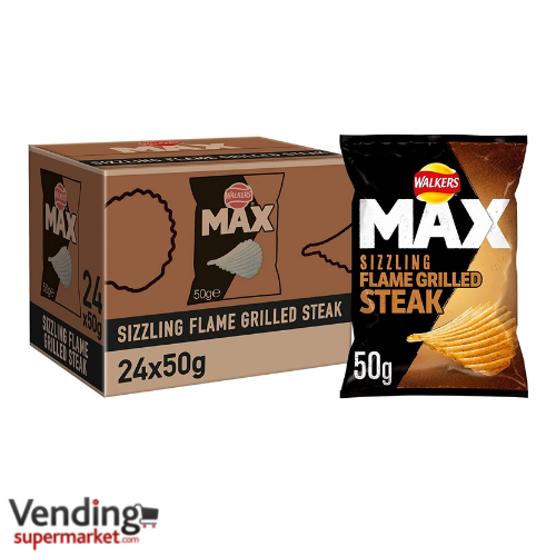 Walkers Max Steak Flavour Crisps (24) £19.49