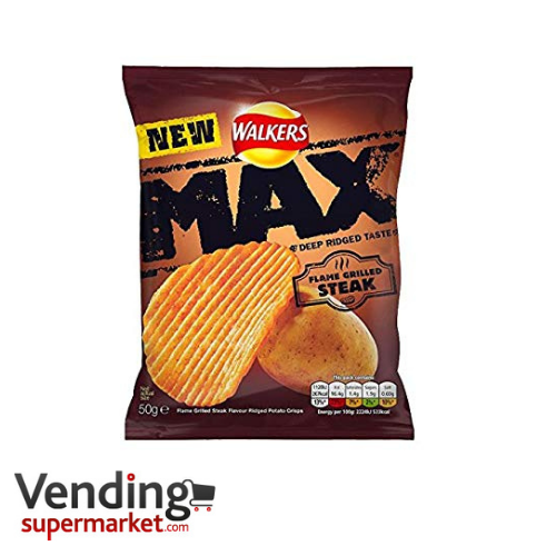 Walkers Max Steak Flavour Crisps (24) £19.49